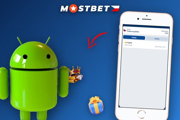 Hráč vybírá výhry z Mostbet kartou Visa nebo Mastercard přes mobilní aplikaci