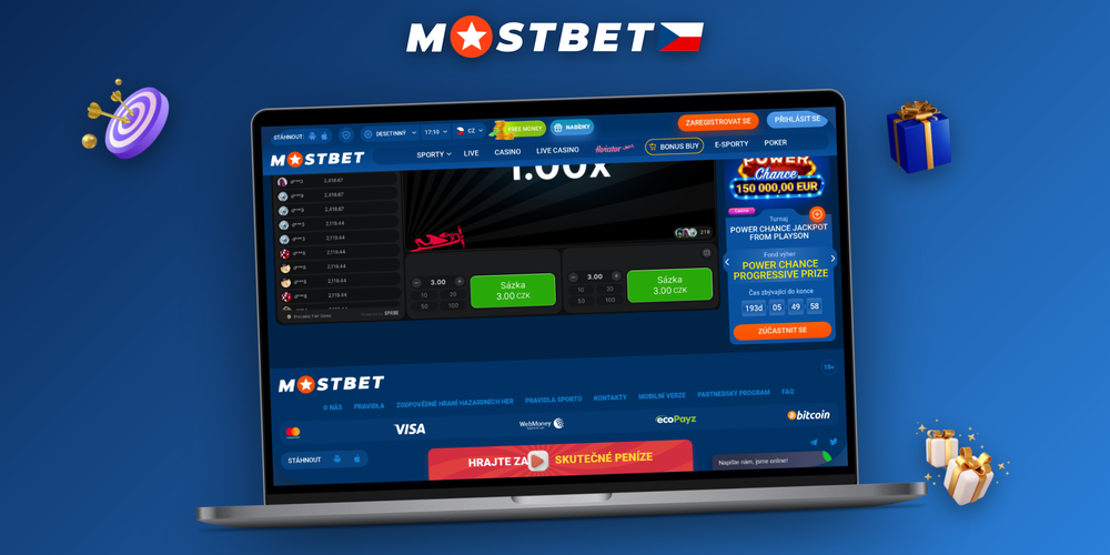 Mostbet ke stažení na počítač – monitor, notebook s macOS a smartphone vedle sebe